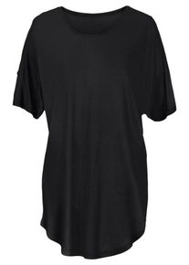 Lascana, Damen Longshirt, Schwarz