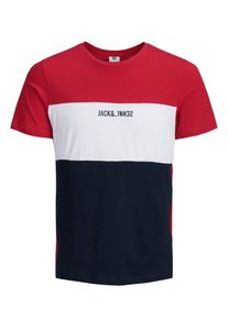 Jack & Jones JACK & JONES, Herren T-Shirt, Marine / Rot / Weiß