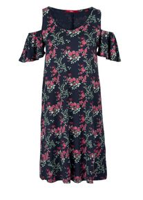 s.Oliver RED LABEL, Damen Kleid, Dunkelblau / Hellgrün / Pink
