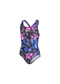 Speedo, Mädchen Badeanzug, Royalblau / Neonpink / Schwarz / Weiß