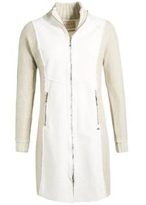 Khujo, Damen Strickjacke 'HAYRUS', Beige / Weiß