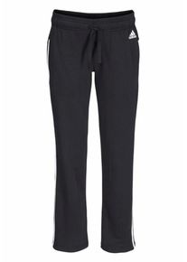 adidas Performance, Damen Sweathose 'ESSENTIALS 3STRIPES PANT OPEN HEM', Schwarz
