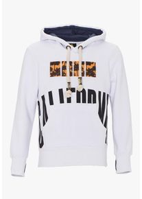 PLUS EIGHTEEN, Herren Kapuzenpullover, Wei&szlig;