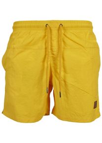Urban Classics, Herren Badeshorts 'Block Swim Shorts', Gelb