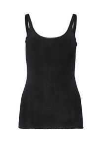 Saint Tropez, Damen Top 'SILK RIB WITH WIDE STR', Schwarz