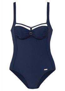 Lascana, Damen Badeanzug, Navy / Wei&szlig;