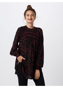 Free People, Damen Tunika 'FLOWERS IN HER HAIR', Rot / Schwarz
