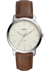 Fossil, Herren Quarzuhr 'THE MINIMALIST 3H', Braun / Silber
