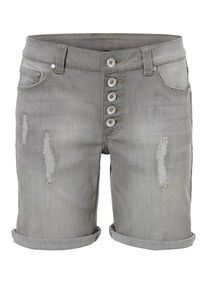 Heine, Damen Boyfriend-Shorts, Grey Denim
