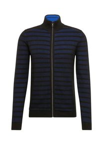 Tom Tailor, Herren Strickjacke, Blaumeliert / Schwarz