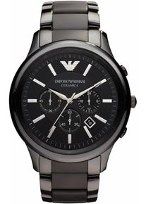 Emporio Armani, Herren Armbanduhr mit Chronograph 'AR1451', Anthrazit / Weiß