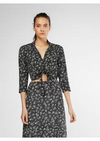 Amuse Society, Damen Bluse 'LET ’S GET KNOTTY WOVEN', Schwarz / Weiß