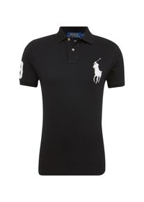Polo Ralph Lauren, Herren Poloshirt 'SSKCBPPCMSL-SHORT SLEEVE-KNIT', Schwarz / Wei&szlig;