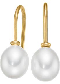Christ, Damen Ohrhänger '87476481', Gold / Perlweiß