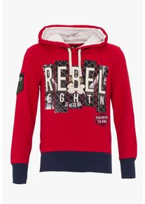 PLUS EIGHTEEN, Herren Pullover, Navy / Rot / Offwhite
