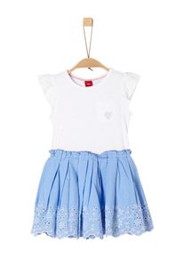 s.Oliver Junior, Mädchen Kleid, Hellblau / Weiß