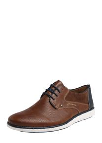 Rieker, Herren Schnürschuh mit Leder, Navy / Braun