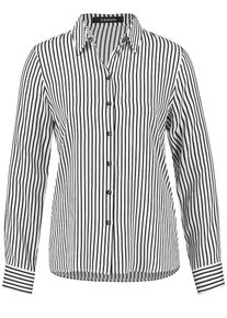 Taifun, Damen Hemdbluse, Schwarz / Wei&szlig;