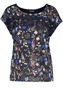 Taifun, Damen T-Shirt, Blau / Khaki / Pink / Schwarz
