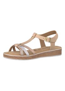 Tamaris, Damen Sandale 'glow', Beige / Gold / Rosegold / Silber / Weiß