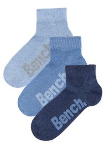 Bench, Damen Kurzsocken (3 Paar), Rauchblau / Taubenblau / Hellblau