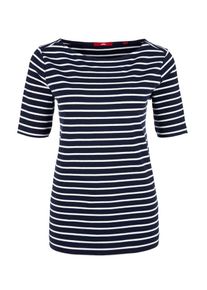 s.Oliver RED LABEL, Damen Oversized Ringelshirt, Dunkelblau / Weiß