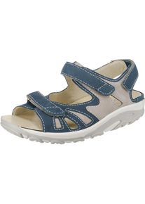 Waldläufer WALDLÄUFER, Damen Outdoorsandalen 'Hanni', Hellbeige / Marine