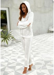 Buffalo, Damen Sweatjacke, Graumeliert / Weiß
