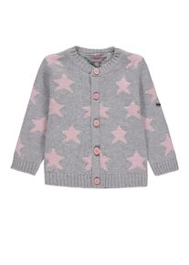 Kanz, M&auml;dchen Strickjacke, Grau / Hellpink