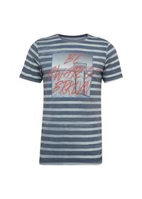 Jack & Jones JACK & JONES, Herren T-Shirt 'JORSUNDOWN STRIPE SS CREW NECK', Dunkelblau