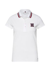 Tommy Hilfiger, Damen Shirt 'Thea Global Tipping', Dunkelblau / Dunkelrot / Weiß