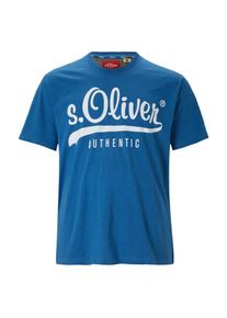 s.Oliver RED LABEL, Herren Shirt, Himmelblau / Weiß