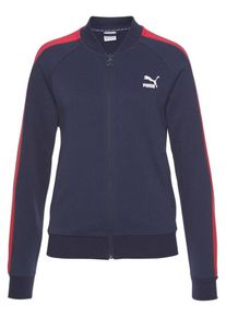 Puma, Damen Sweatjacke, Dunkelblau / Rot / Weiß