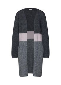Vila, Damen Cardigan, Grau / Basaltgrau / Rosa