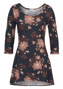 Boysen's BOYSEN'S, Damen Longshirt 'Vokuhila', Braun / Schwarz