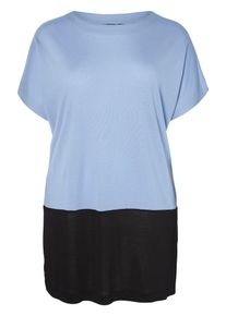 JUNAROSE, Damen Jersey Colourblocking Tunika, Blau / Schwarz