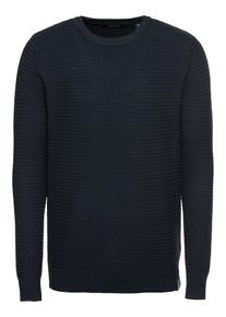 Scotch & Soda SCOTCH & SODA, Herren Pullover 'Chic crewneck pullover in structured knit', Nachtblau