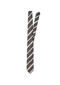 Selected Homme, Herren Krawatte, Dunkelbraun / Wei&szlig;
