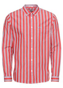 Tommy Jeans, Herren Hemd, Grau / Rot