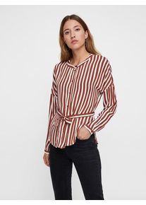 Véro Moda VERO MODA, Damen Hemd, Rostrot / Weiß