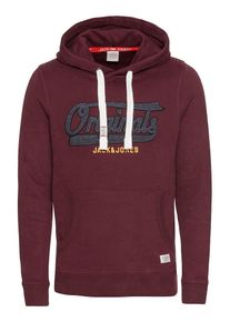 Jack & Jones JACK & JONES, Herren Kapuzenpullover 'JORFARA SWEAT HOOD', Weinrot