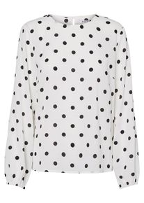Pieces, Damen Bluse, Schwarz / Weiß