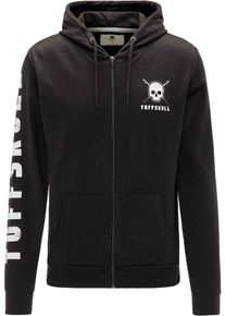 TUFFSKULL, Herren Sweatjacke, Schwarz / Wei&szlig;