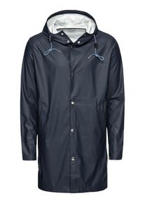 KnowledgeCotton Apparel, Herren Mantel 'Long Rain Jacket', Dunkelblau