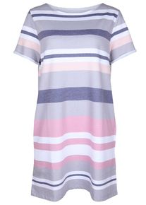 Juvia, Damen Kleid 'DEVORE MULTICOLOR', Grau / Helllila / Hellpink / Weiß