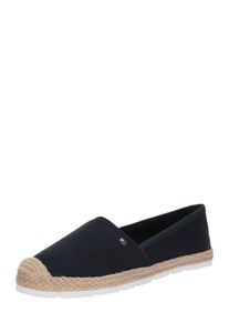 Tommy Hilfiger, Damen Slipper 'BASIC SPORTY FLAT ESPADRILLE', Dunkelblau