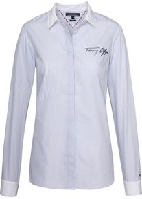 Tommy Hilfiger, Damen Bluse 'RAQUE', Hellblau / Weiß
