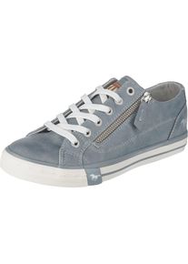 Mustang, Damen Sneaker mit Rei&szlig;verschluss-Applikation, Taubenblau