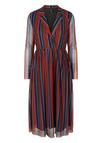 Y.A.S, Damen Kleid, Blau / Hellblau / Rostbraun