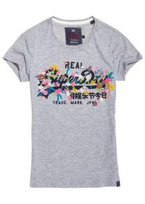 Superdry, Damen T-Shirt 'VINTAGE', Himmelblau / Gelb / Graumeliert / Pink / Schwarz